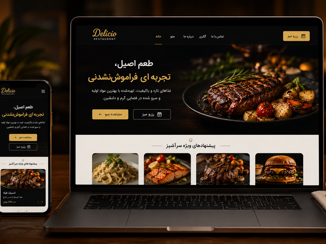 طراحی سایت رستوران